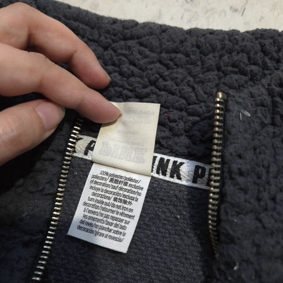 Victoria's Secret |  grey Sherpa turtleneck half zipper Pullover sweater - Picture 8 of 10